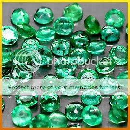 52Pcs**2.88Cts.***TOP COLOUR COLOMBIAN EMERALD 2.3MM ROUND CUT LOT! - WINNER GETS ALL 52 Pcs