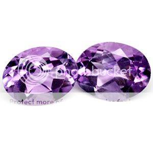 CALIBRATED!!! 2.39C**(2Pcs.)***Matched Pair Top Purple Oval Amethyst Gemstones