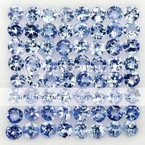 *64* PIECES**4.00Cts***2.4mm-2.5mm Violet Blue Tanzanite Rounds LOT - Winner Receives all 64 Pcs