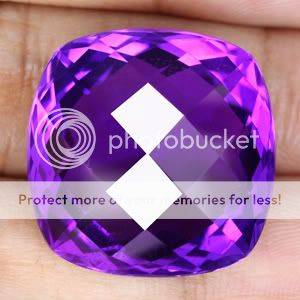 AAA 27.85 Cts. REMARKABLE TOP PURPLE ANTIQUE CHECKERBOARD AMETHYST - Exact Photos!