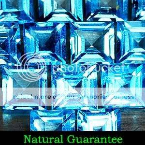 2.34Cts Princess Cut Natural Swiss Blue Topaz Gem Lot - Winner takes all 20 Pcs