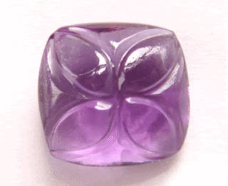 4.98Cts. BRILLIANT Handcarved Square Cushion Brazilian Amethyst Gemstone - Exact Photos Of Gemstone!