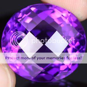 AAA 28.40CT.PERFECT~OVAL CHECKERBOARD CUT PURPLE AMETHYST  - R1 START NO RESERVE