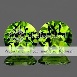 PERIDOT **1.60Cts.**(2 Pieces)**Calibrated** Dazzling Natural Green Peridot PAIR! - 100% Natural!