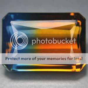 15.20ct - FLAWLESS BI-COLOR AMETRINE ORANGE BLUE  OCT GEM