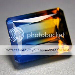 16.10ct - FLAWLESS BI-COLOR AMETRINE ORANGE BLUE  OCT GEM