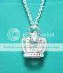 GORGEOUS 925 Sterling SILVER CROWN Necklace Pendant With CZ