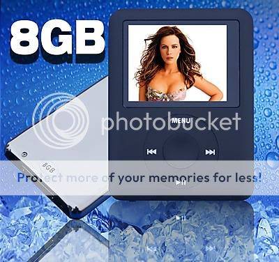 8GB silver MP3 MP4 MUSIC VIDEO PLAYER 3RD GEN