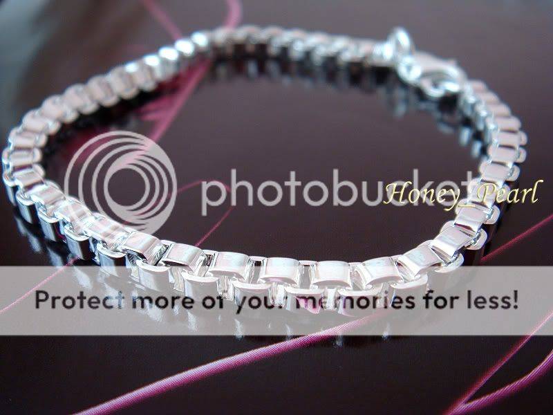 Stunning 925 Sterling Silver Box Bracelet