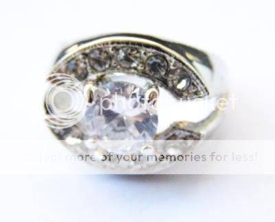 BLING Designer 18k wgp Sim Diamond ring