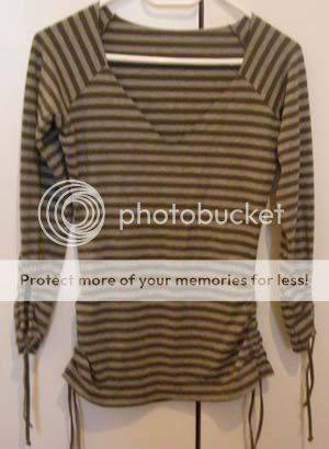 YDE CX grey-striped long sleeve top