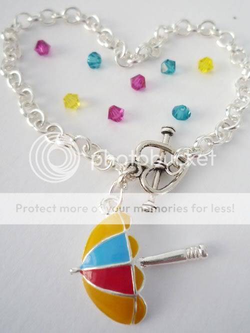 Stunning Silver Beach Themed Charm Bracelet with Tibetan Silver Heart Toggle Clasp