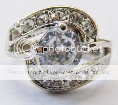 Stunning designer CZ 18kwgp ring