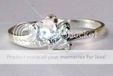 925 SILVER SIM DIAMOND PROMISE RING WITH HEART DESIGN!