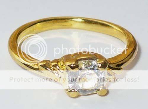 Stunning handcrafted CZ and gold tone plated Ring
