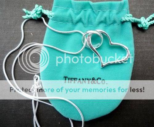 925 Sterling Silver Tiffany Heart Necklace Pendant
