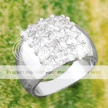 R171 Gorgeous Round Cut Simulated Diamond Engagement Wedding Ring Size 8