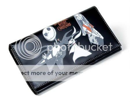 WW111 Jack Nightmare Before Christmas Photo Card Holder Long Wallet Purse - Black