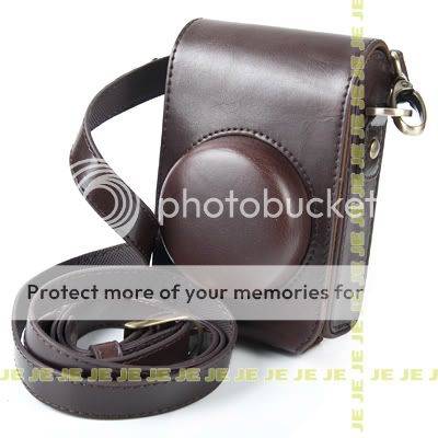 B692 Camera Leather Bag Case for Panasonic LUMIX LX5 LEICA D-LUX5 with Neck Strap / Hand Strap