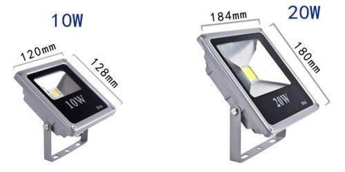 Ultra-Thin Waterproof IP66 20W Led Floodlight High Power Cool/Warm White Led Project Lights 85-265V Led Streep Lamp 2pcs