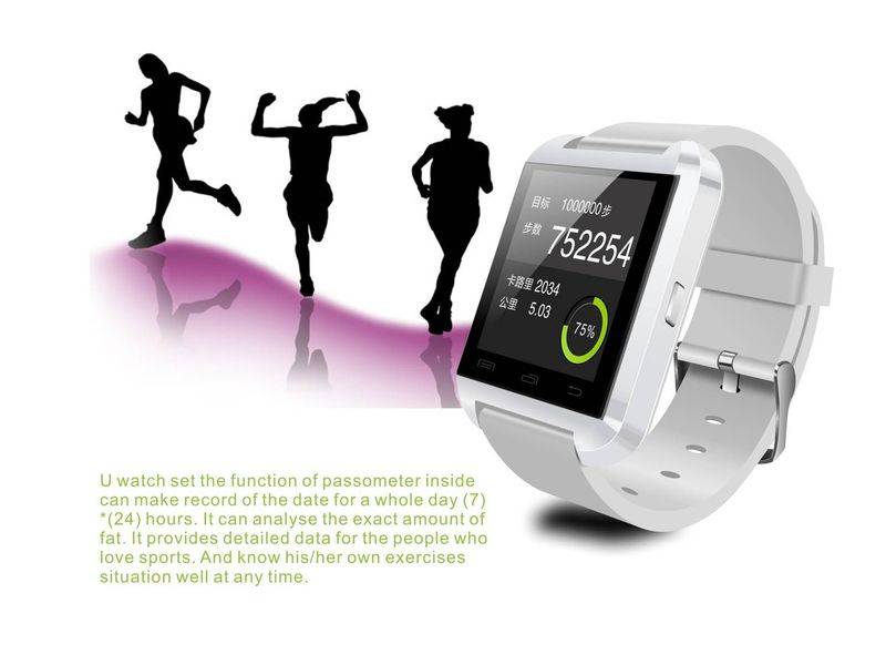 Fashion Sport Digital U8 Bluetooth Smart Watch