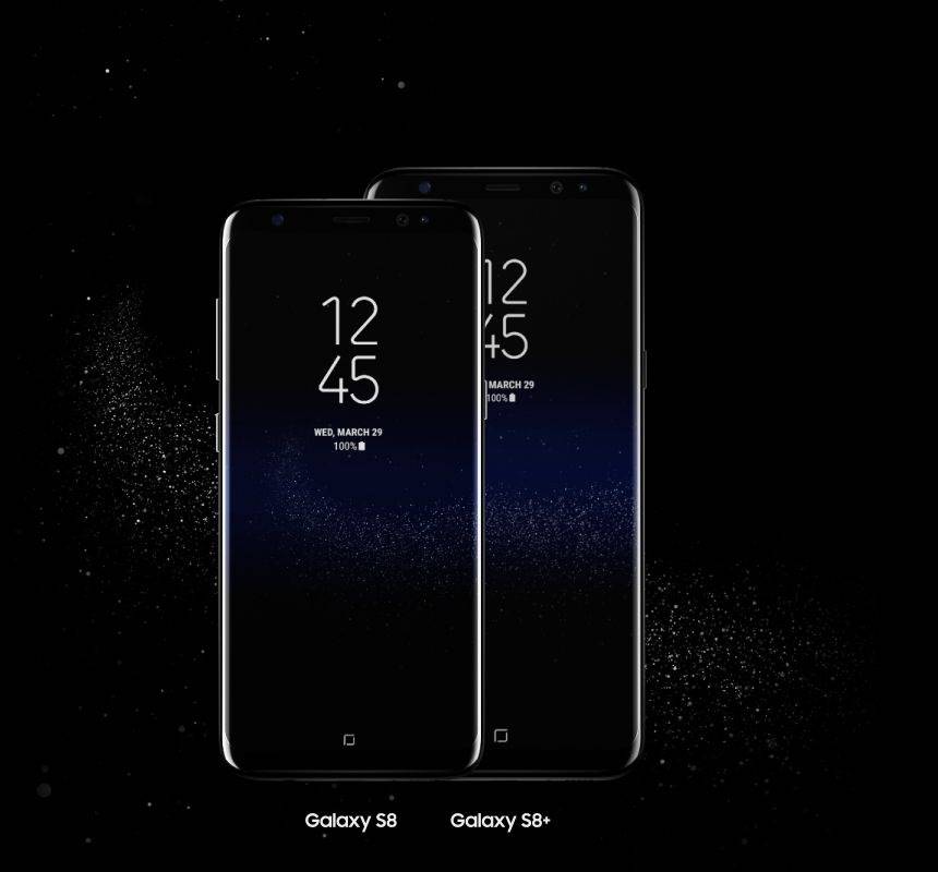 photo of lavender hills on screen of Galaxy S8