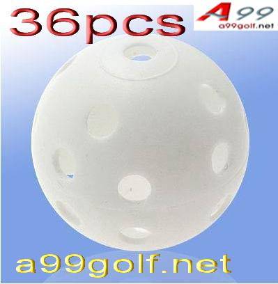 36 golf perforated plastic balls air flow ball practice white