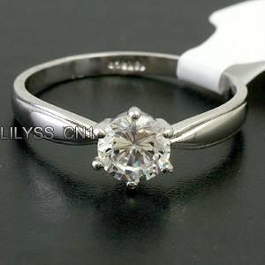 .70 ct Simulated Diamond 18K GP CZ Ring 023RW Sz 6