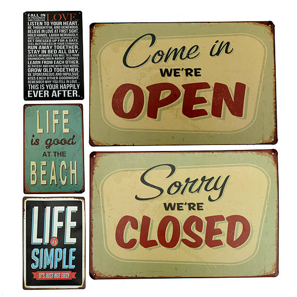 Tin Sign Vintage Metal Plaque Home Bar Cafe Garage Pub Wall Decor