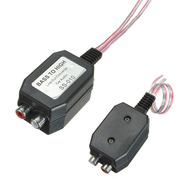 Car Audio High Level Speaker to Low Level RCA Converter 2 Channel