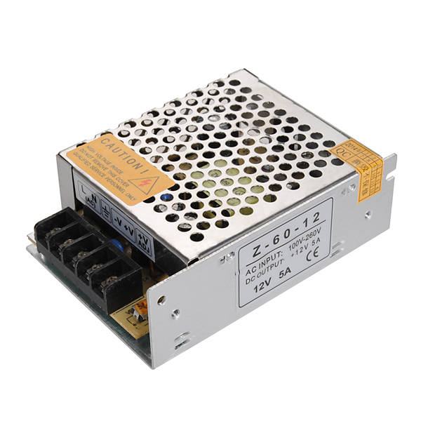 110V 220V to 12V 5A 60W Led Light Strip Switch Power Supply Transformer Driver