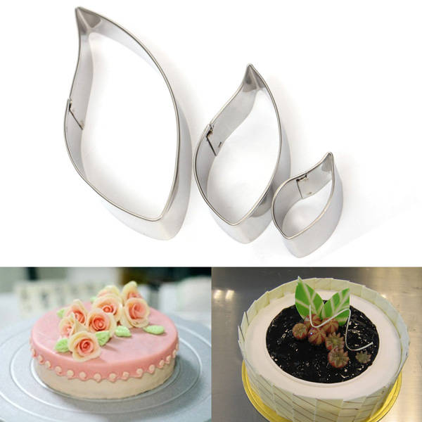 Stainless Steel Leaves Cookie Cutter Cake Biscuit Pastry Craft Baking Mold