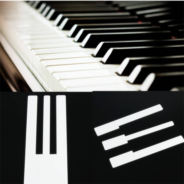 Piano Keytops - Simulated Ivory for Replacing Key Top Piano Accessory