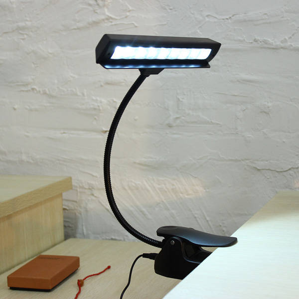 William Clip Music Stand Lamp Computer lamp Bedside Lamp Black