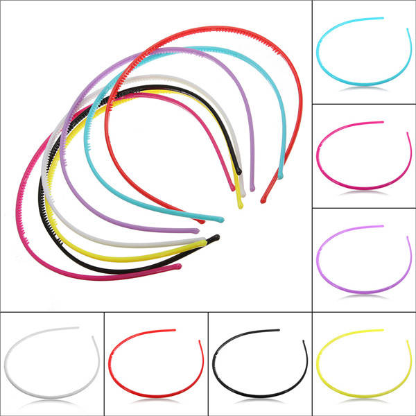 10Pcs Plastic Kid Headband Alice Band Hair Accessories