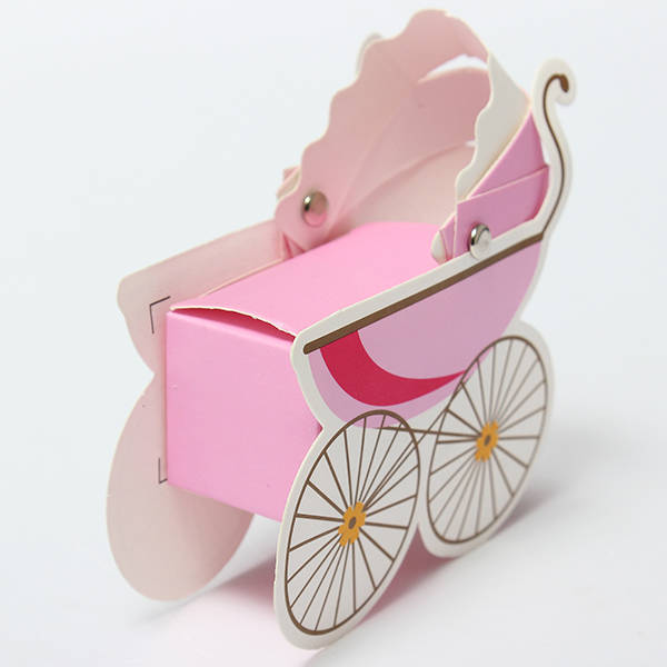 10Pcs Baby Stroller Shape Gift Box Wedding Baby Shower Party Favor Decoration Gift Boxes