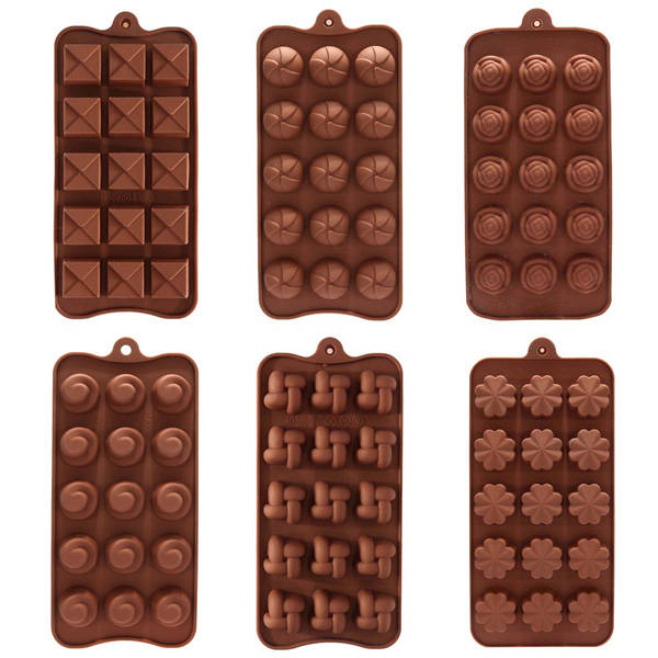 15 Holes Silicone Cake Mold 6 Patterns