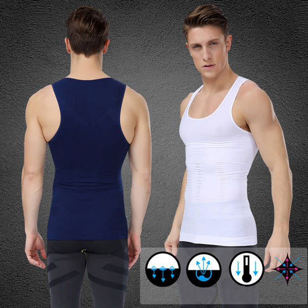 Men's Belly Slimming Body Shaper Vest Fatty Slim Shirt Corset