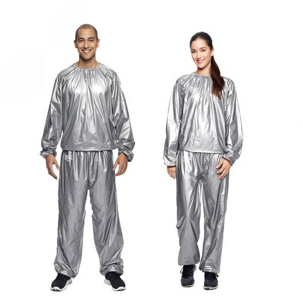 Unisex PVC Sweat Sauna Suit Cloth Lose Weight Slimming Fitness