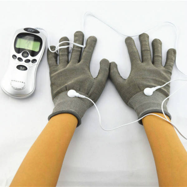 A Pair Of Electrode Gloves For Acupuncture Digital Therapy