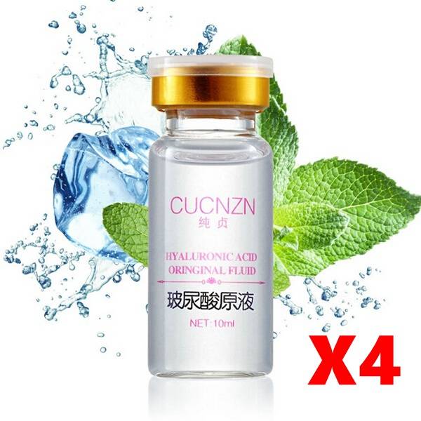4Pcs CUCNZN Pure Hyaluronic Acid Liquid Face Skin Care Lotion