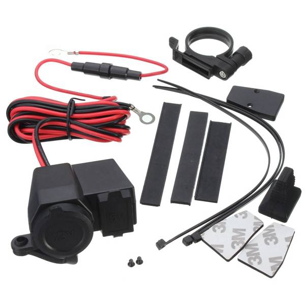 2.1A Waterproof Motorcycle USB Power Cigarette Lighter Socket For Phone GPS MP3