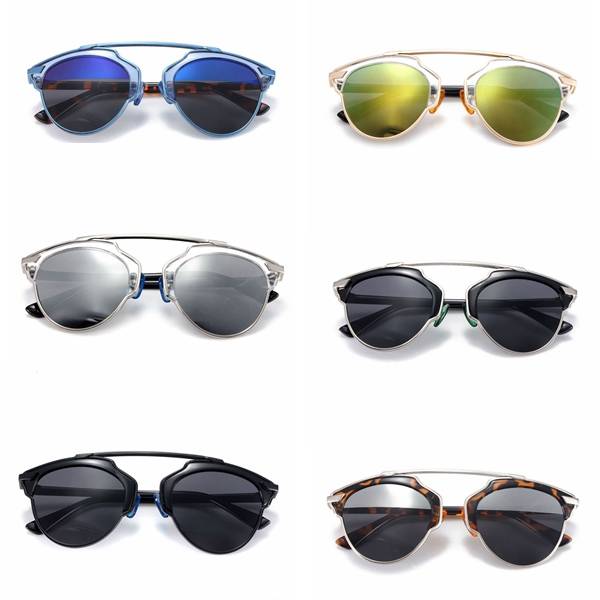 Unisex Men Women Retro Vintage Mirrored Aviator Lens Sunglasses UV Protective Glasses