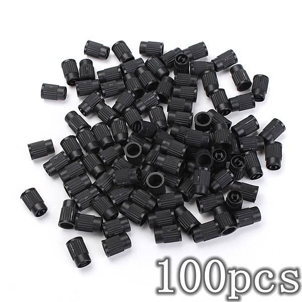 100pcs Plastic Tire Valve Stem Caps Anti-dust Cover