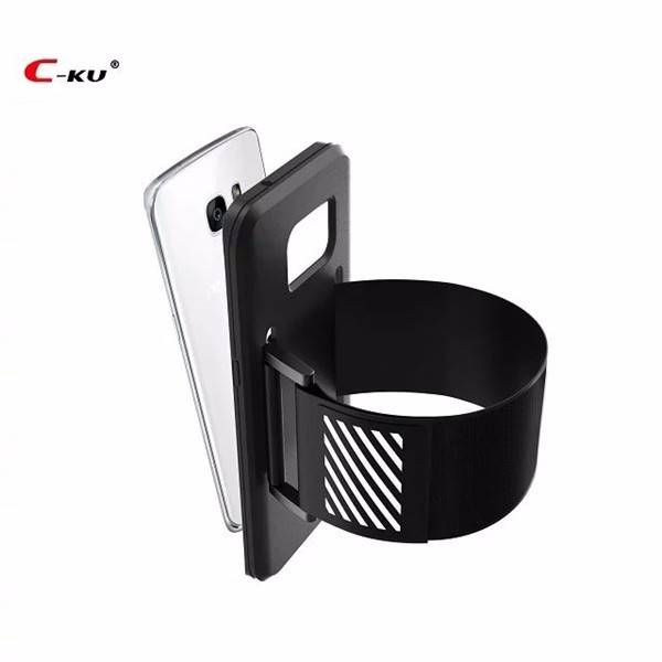 C-KU Armband Arm Bag Sweatproof Shockproof Sports Cover Protective Case for Samsung Galaxy S7 Edge