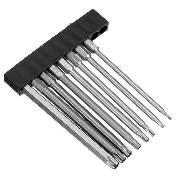 8pcs T8-T40 100mm Magnetic Torx Screwdriver Bits