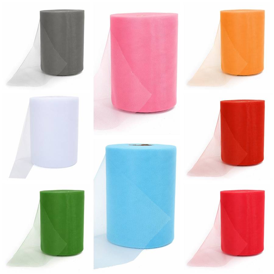 100 Yard 6 Inch Wedding Party Tulle Roll Tutu Trim Decoration