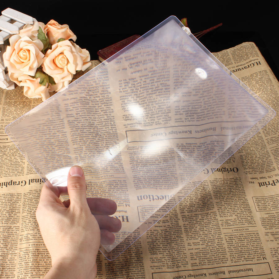 Full Page PVC Fresnel Lens Magnifier Loupe Sheet Card For Reading DIY 297X210mm