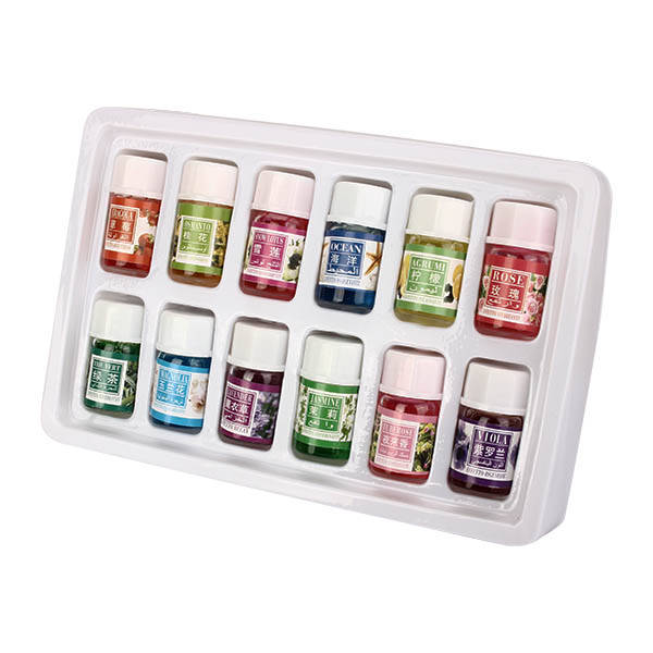 12pcs Aromatherapy Lavender Rose Humidifier Essential Oils Pure Plant Water Soluble Aroma Oil Set