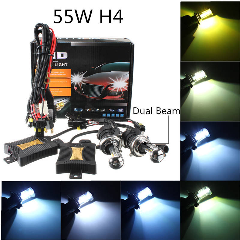 1 Set Xenon HID Conversion Kit H4 55W DC12V Dual Beam Headlight
